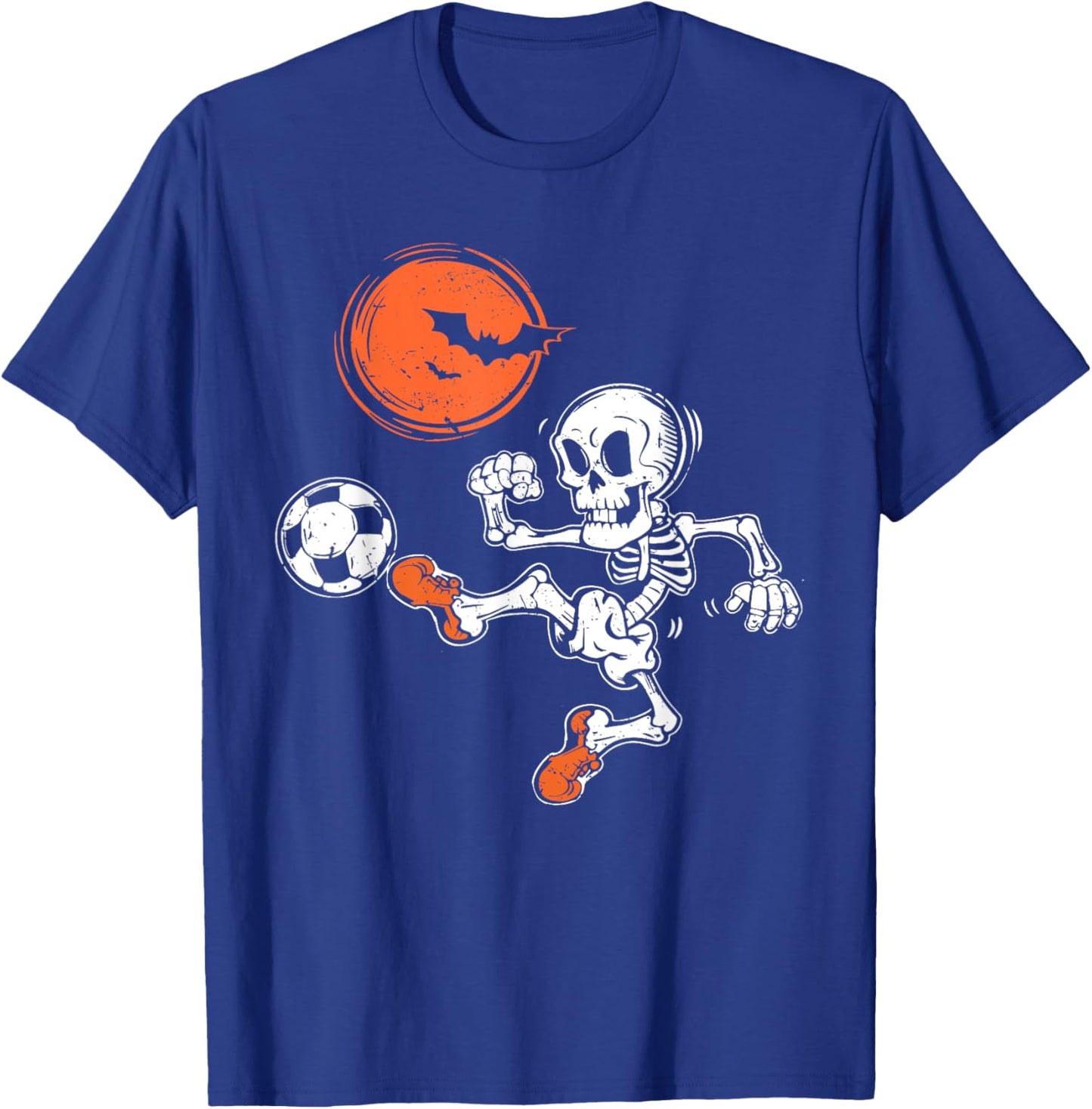Soccer Skeleton Halloween Funny Soccer Player Men Boys Kids T-Shirt - T-Shirt | Royal