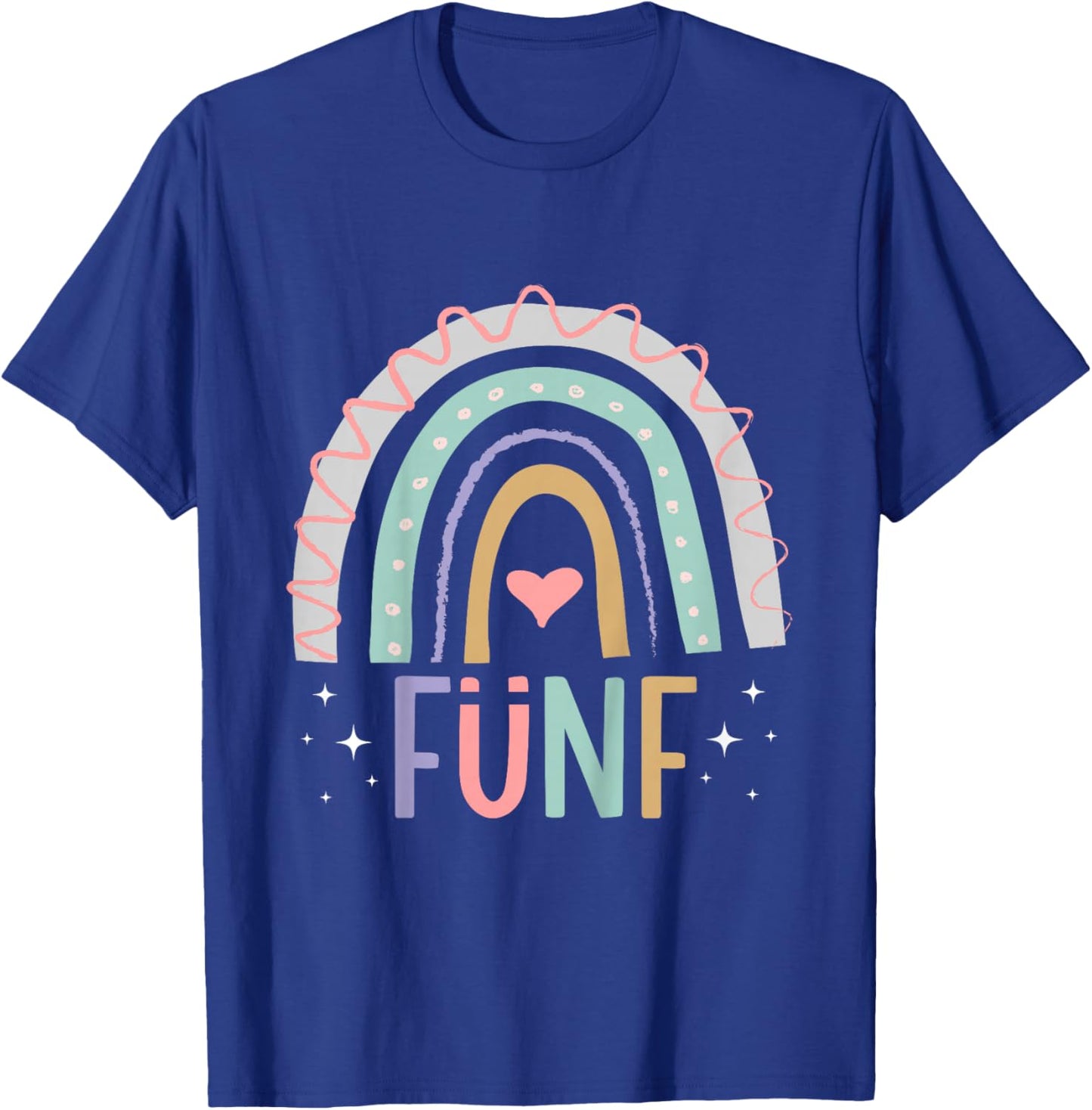 5. Geburtstag süßes Regenbogen Mädchen 5 Jahre alt T-Shirt - T-Shirt | Royal