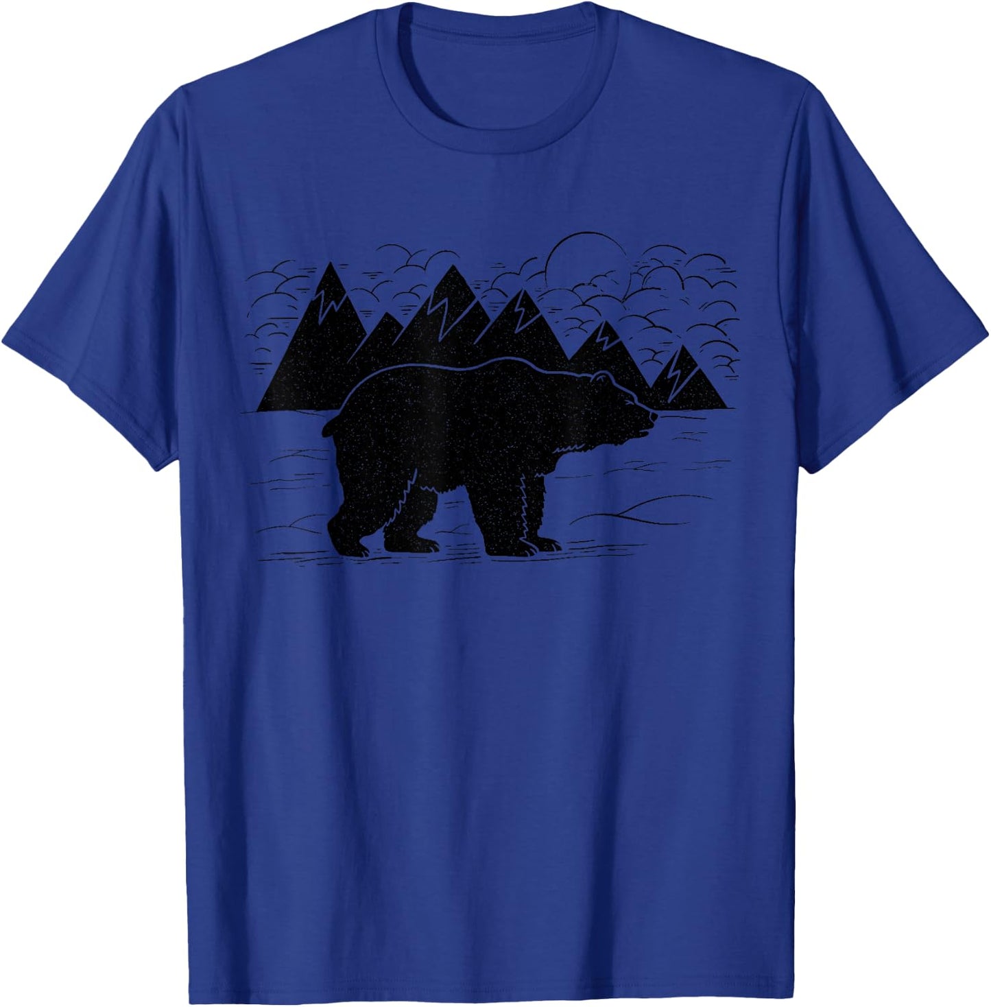 Black Bear Wildlife Animal Wilderness Graphic T-Shirt - T-Shirt | Royal
