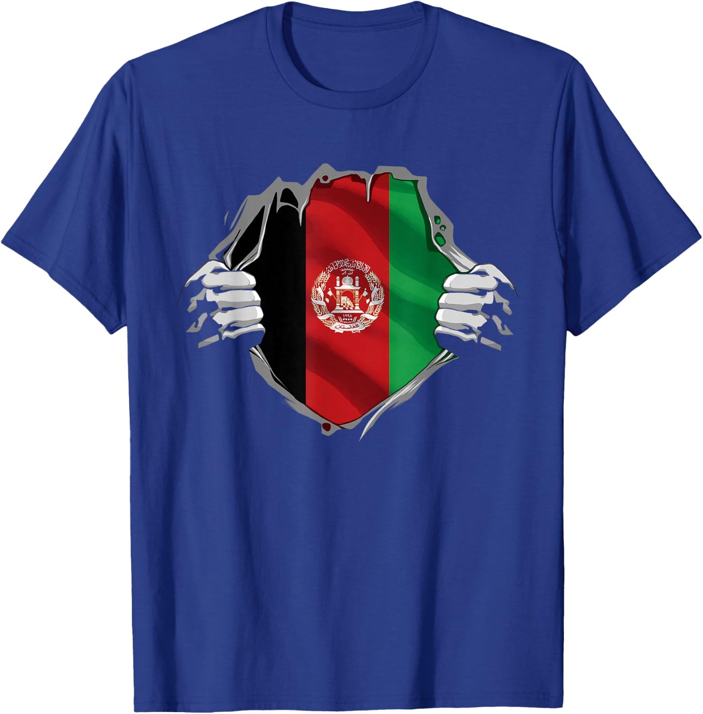 Afghan Super Afghanistan Flag Afghani Roots Heritage T-Shirt - T-Shirt | Royal