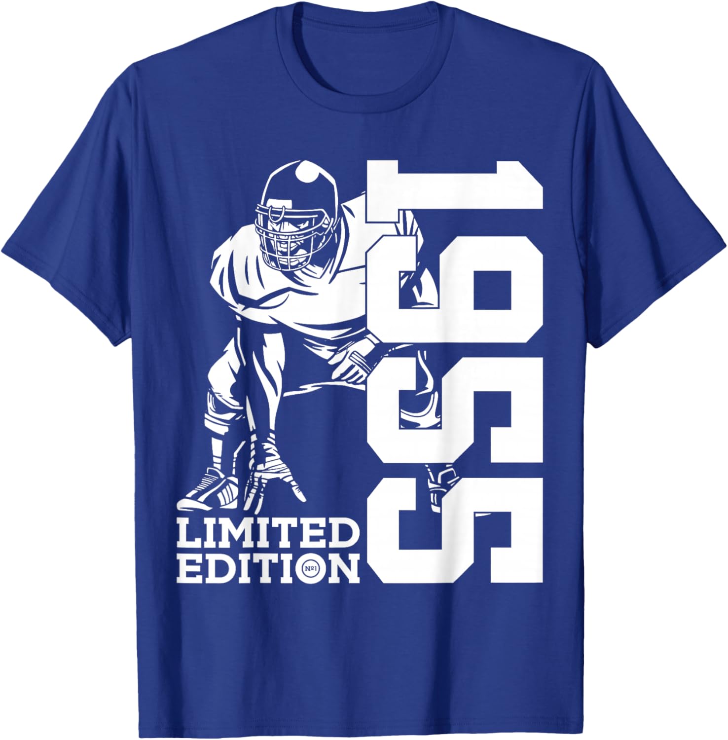71st BIRTHDAY FOOTBALL LIMITED EDITION 1955 T-Shirt - T-Shirt | Royal
