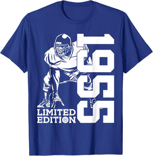 71st BIRTHDAY FOOTBALL LIMITED EDITION 1955 T-Shirt - T-Shirt | Royal