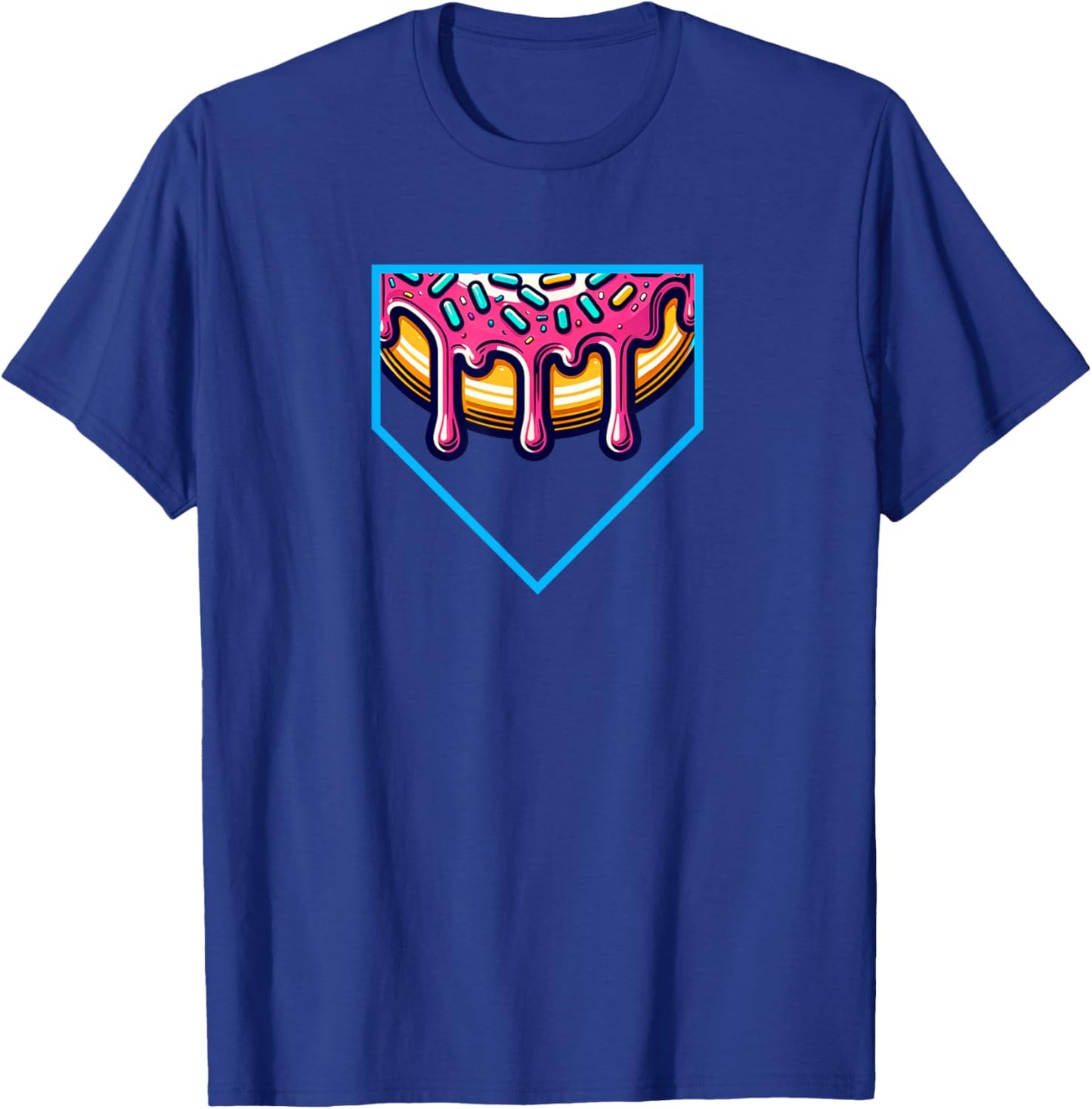 Home Plate Drip - Softball & Baseball T-Shirt - T-Shirt | Royal
