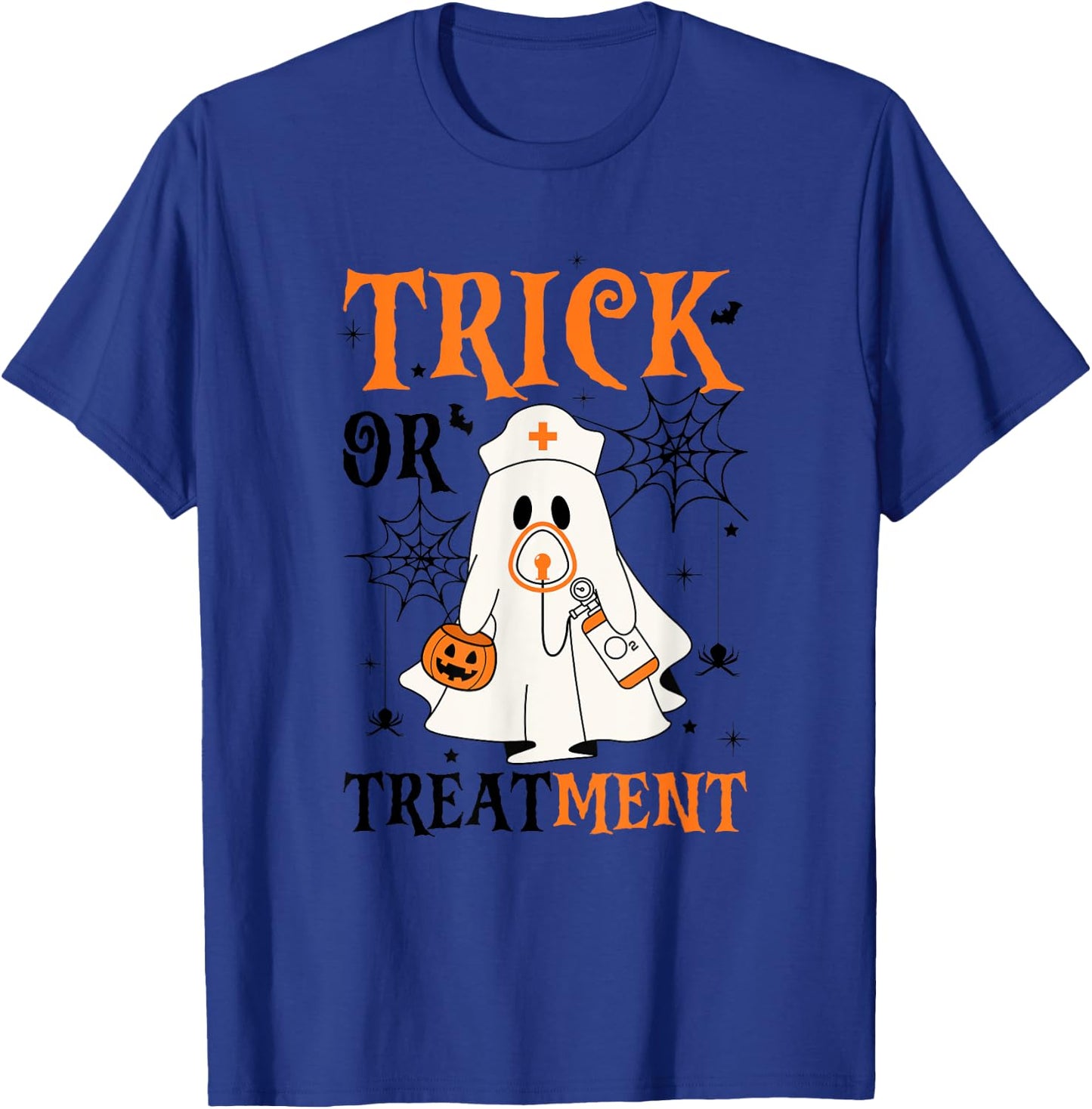 Trick Or Treatment Respiratory Therapist Nurse Halloween T-Shirt - T-Shirt | Royal