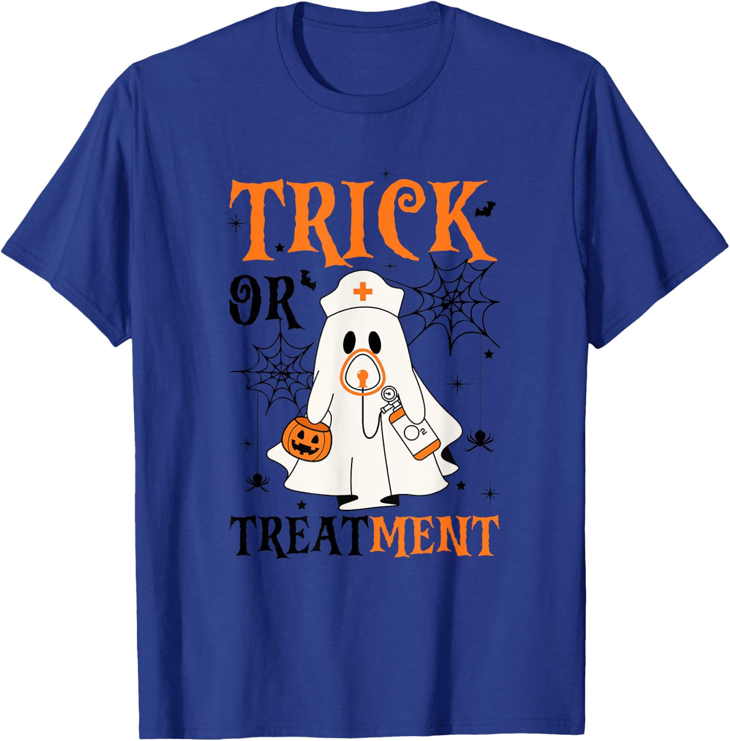 Trick Or Treatment Respiratory Therapist Nurse Halloween T-Shirt - T-Shirt | Royal