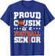 Proud Cousin of a football senior 2026 graduation gifts T-Shirt - T-Shirt | Royal