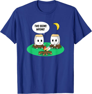 Marshmallows Roasting Marshmallow Campfire Bonfire Camping T-Shirt - T-Shirt | Royal