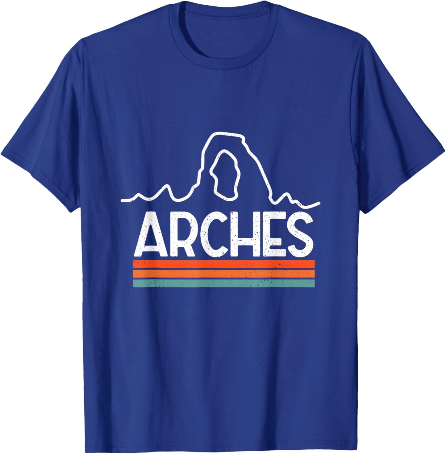 Delicate Arch Arches National Park Utah Minimalist Retro T-Shirt - T-Shirt | Royal