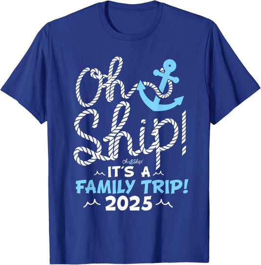 It's a Family Trip 2025, Group Matching Family 2025 Cruise T-Shirt - T-Shirt | Royal