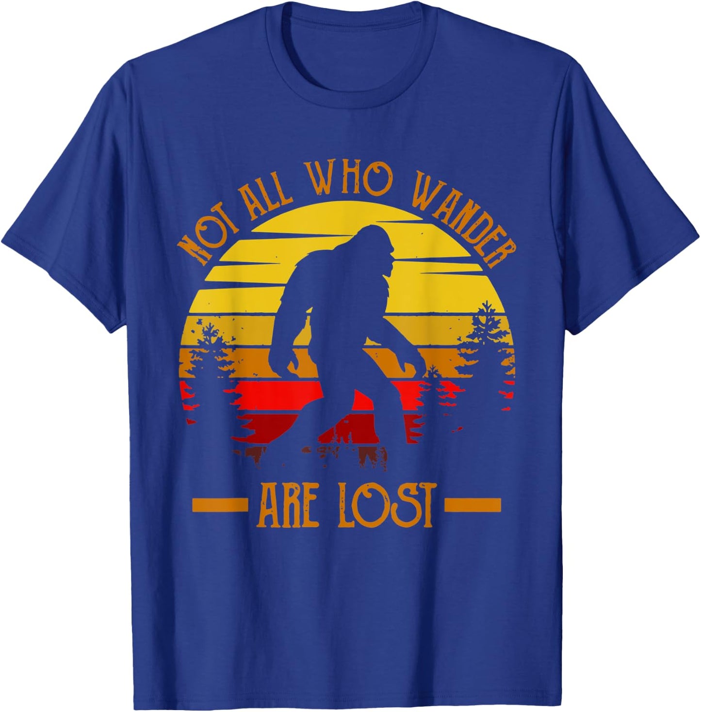 Yeti Bigfoot apparel vintage design social distance champion T-Shirt - T-Shirt | Royal