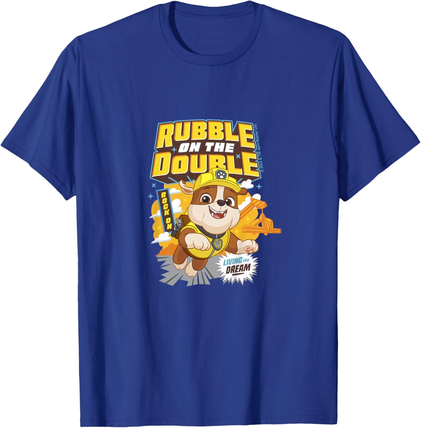 PAW Patrol Rubble On The Double Living The Dream Cute T-Shirt - T-Shirt | Royal