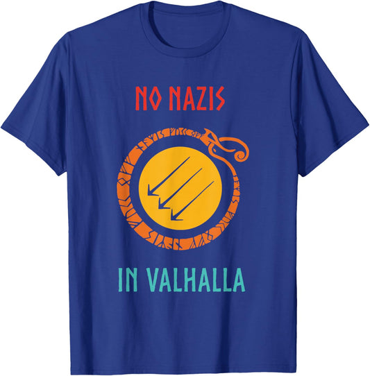 No Nazis in Valhalla Funny Vintage Apparel Black Kids T-Shirt - T-Shirt | Royal