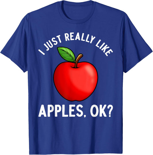 Cool Apple Art Women Kids Apple Picking Fruit Apples T-Shirt - T-Shirt | Royal