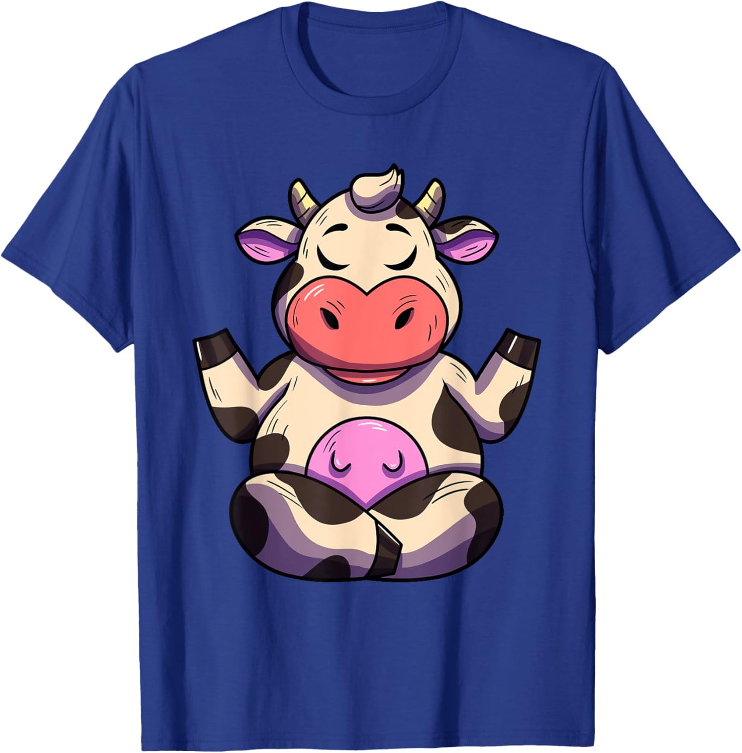 Cow Yoga Funny Cow Lovers Farmer Animal Yoga Cow T-Shirt - T-Shirt | Royal