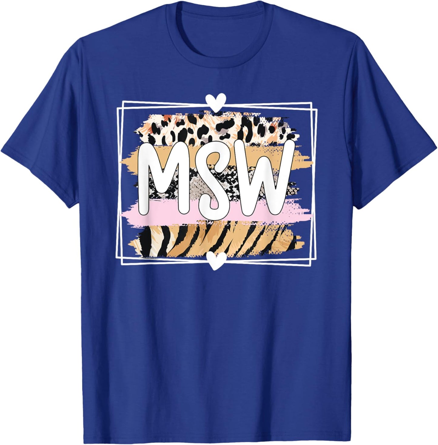 MSW Social Worker Graduation Master's Degree T-Shirt - T-Shirt | Royal