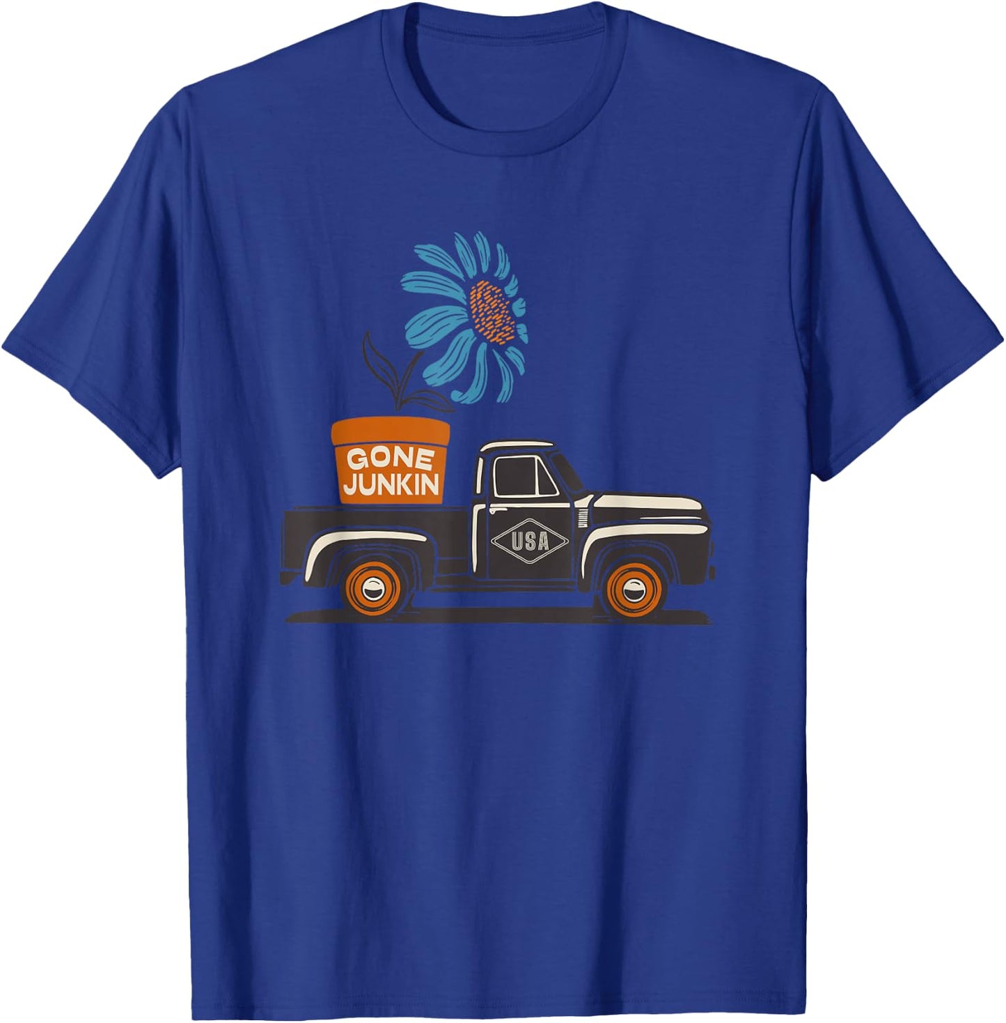 Gone Junkin - Antique & Junk Lovers - Thrifting T-Shirt - T-Shirt | Royal
