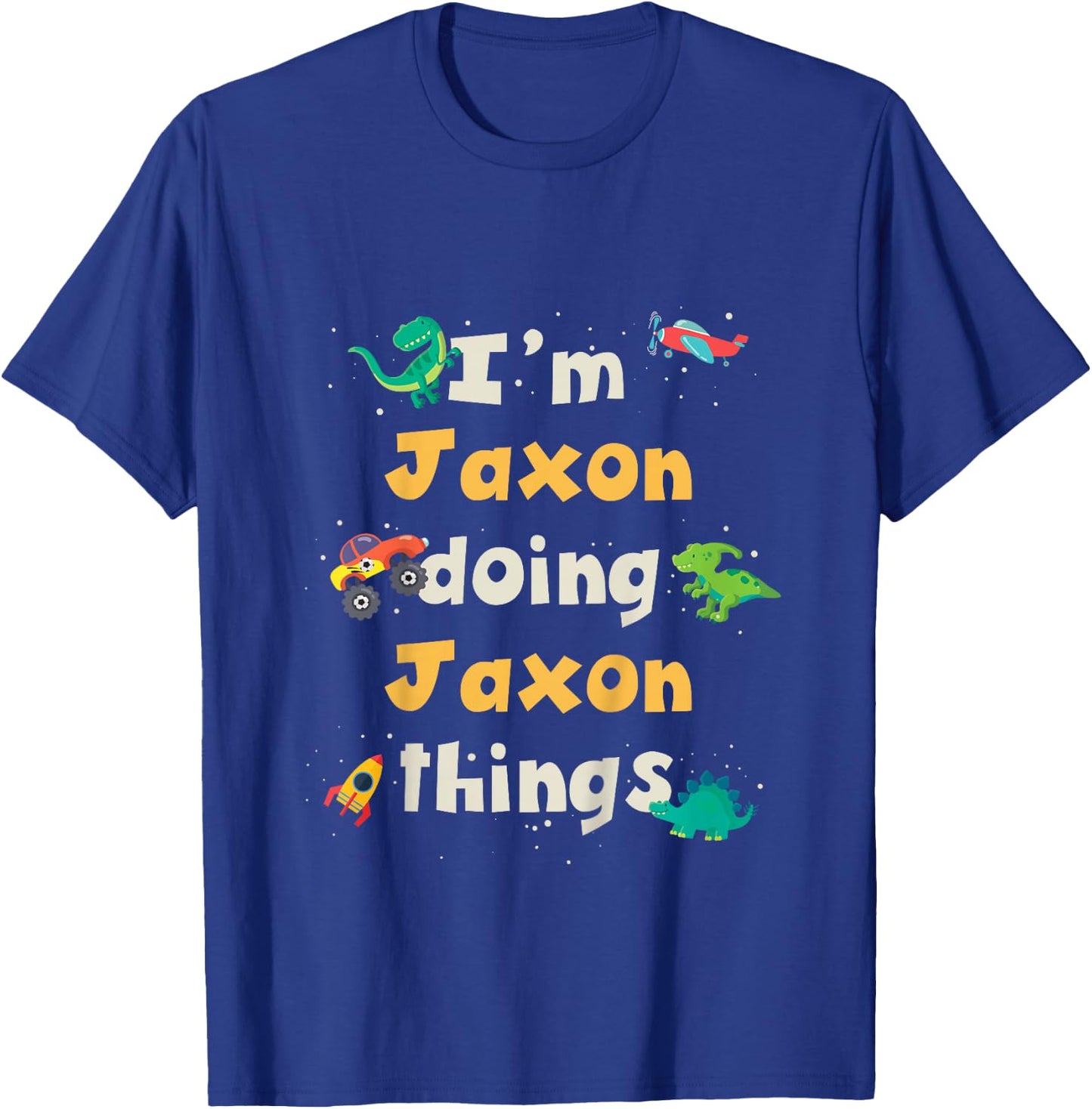 Kids Cool Jaxon Personalized First Name Boys T-Shirt - T-Shirt | Royal