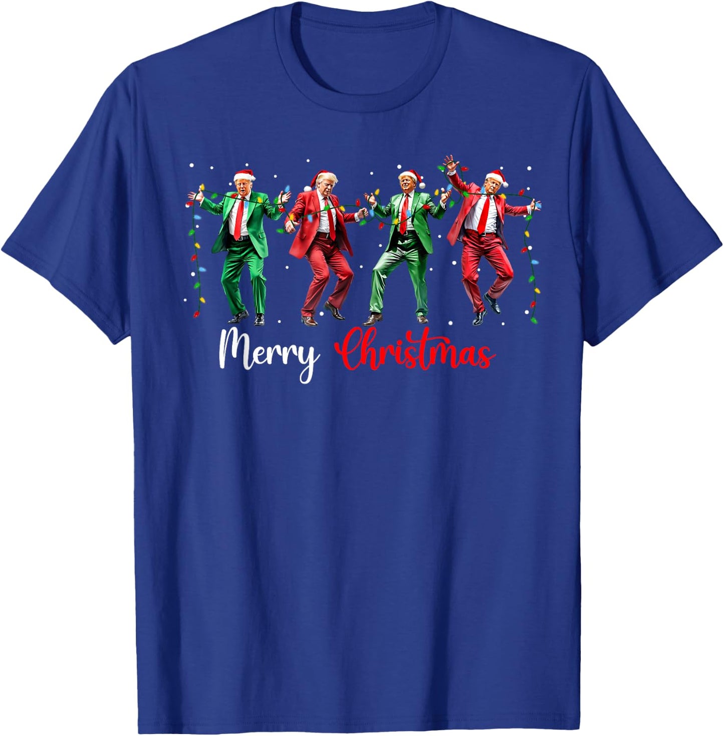 Funny Trump Dance Santa Claus Merry Christmas Pajamas YMCA T-Shirt - T-Shirt | Royal