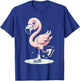 Cute Flamingo Ice Skating Skater Figure Skating For Girls T-Shirt - T-Shirt | Royal