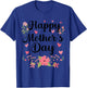 Happy Mother's Day Mommy Cute Floral Women For Mom Grandma T-Shirt - T-Shirt | Royal