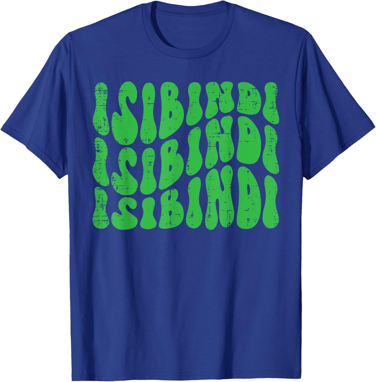 Isibindi Groovy Wavy Style School Spirit Wear Green Isibidi T-Shirt - T-Shirt | Royal
