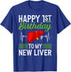 Happy 1 Year Liver Transplant Anniversary Liver Recipient T-Shirt - T-Shirt | Royal