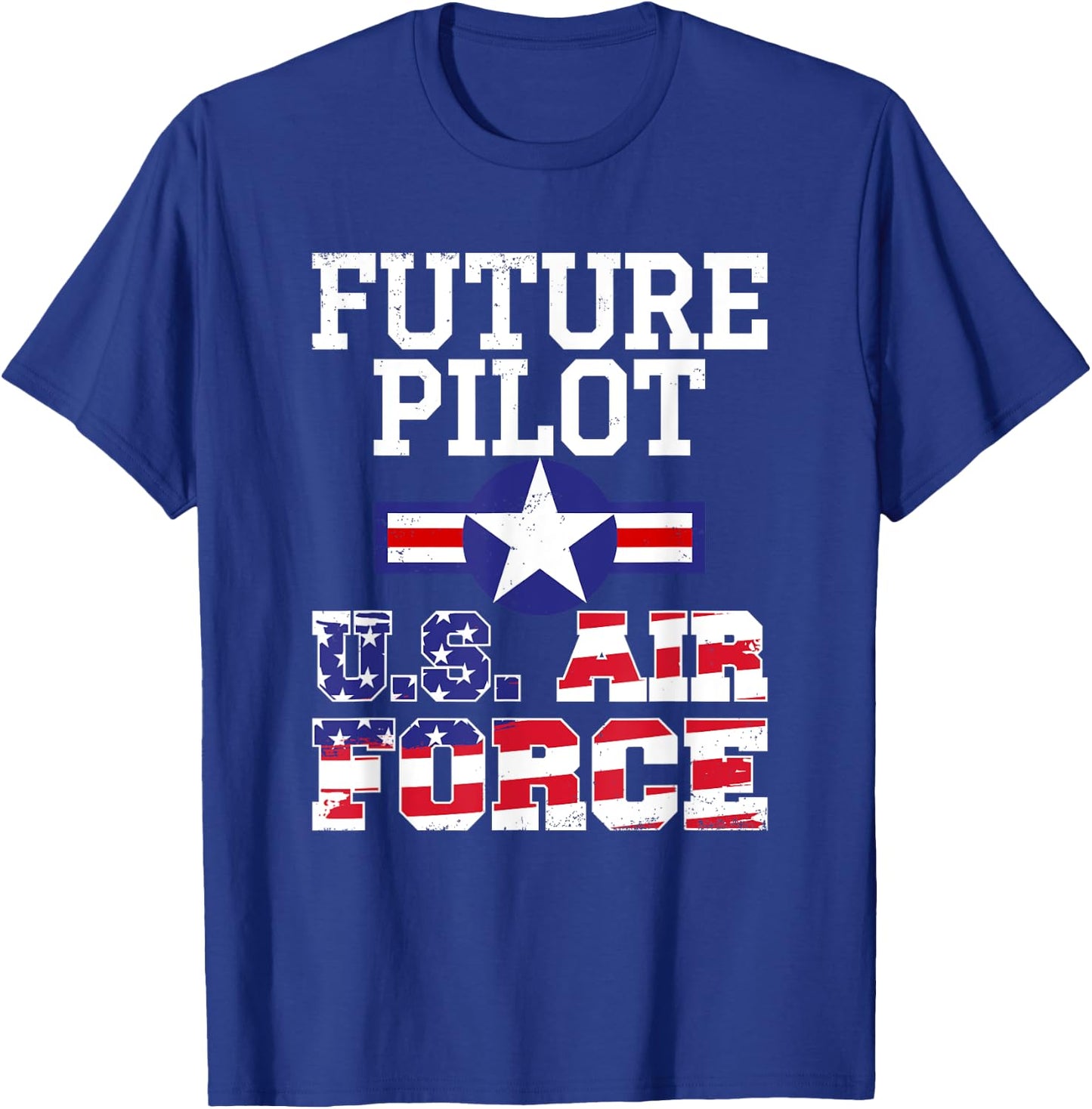 US Air Force Future Pilot Vintage silhouette T shirt T-Shirt - T-Shirt | Royal