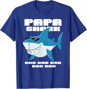 Papa Shark , Daddy Shark Shirt, Family Shark Gift T-Shirt - T-Shirt | Royal