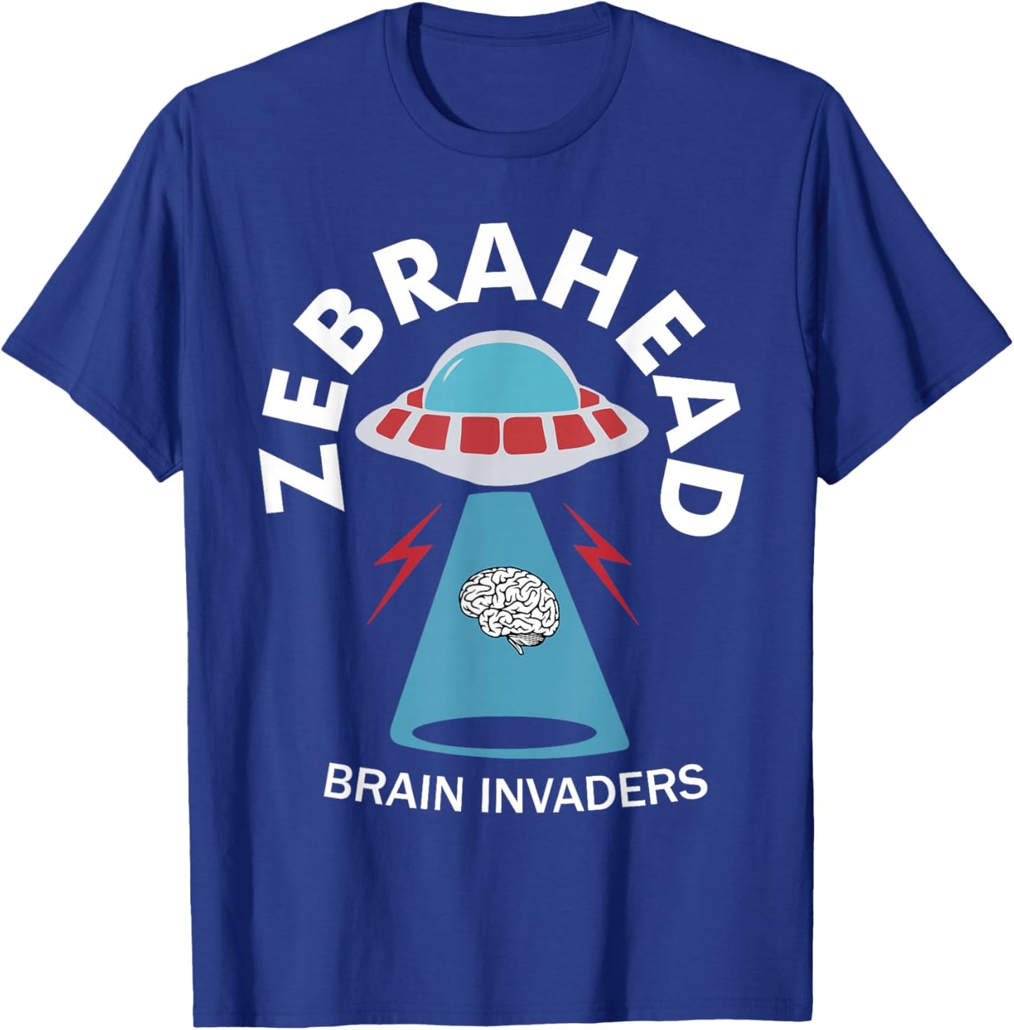Zebrahead brain invaders Funny design T-Shirt - T-Shirt | Royal
