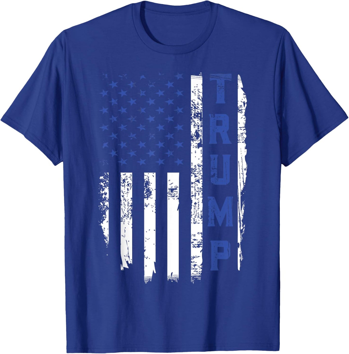 Trump Police Thin Blue Line Republican Cop USA Flag T-Shirt - T-Shirt | Royal