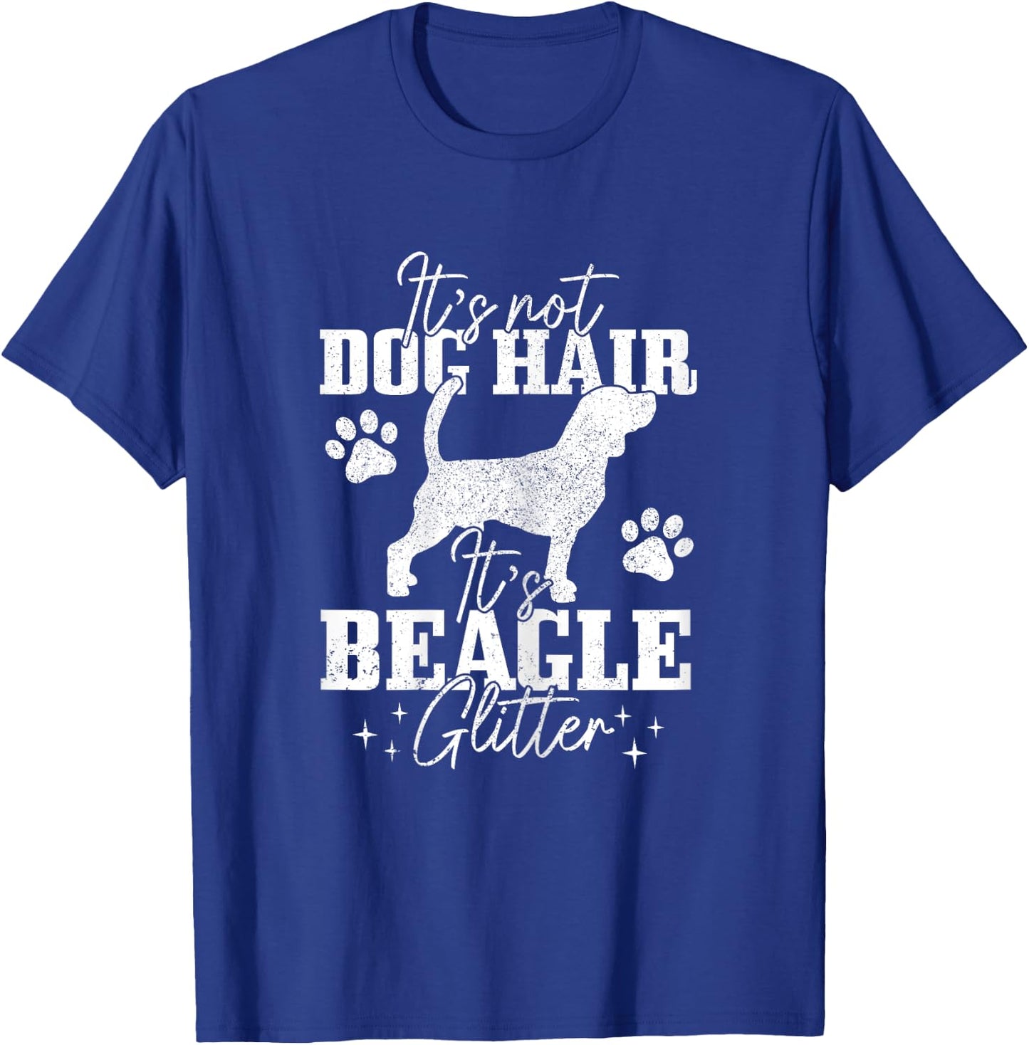 Beagle It's Not Dog Hair It's Beagle Glitter Funny Dog Lover Women Girls Kids T-Shirt - T-Shirt | Royal