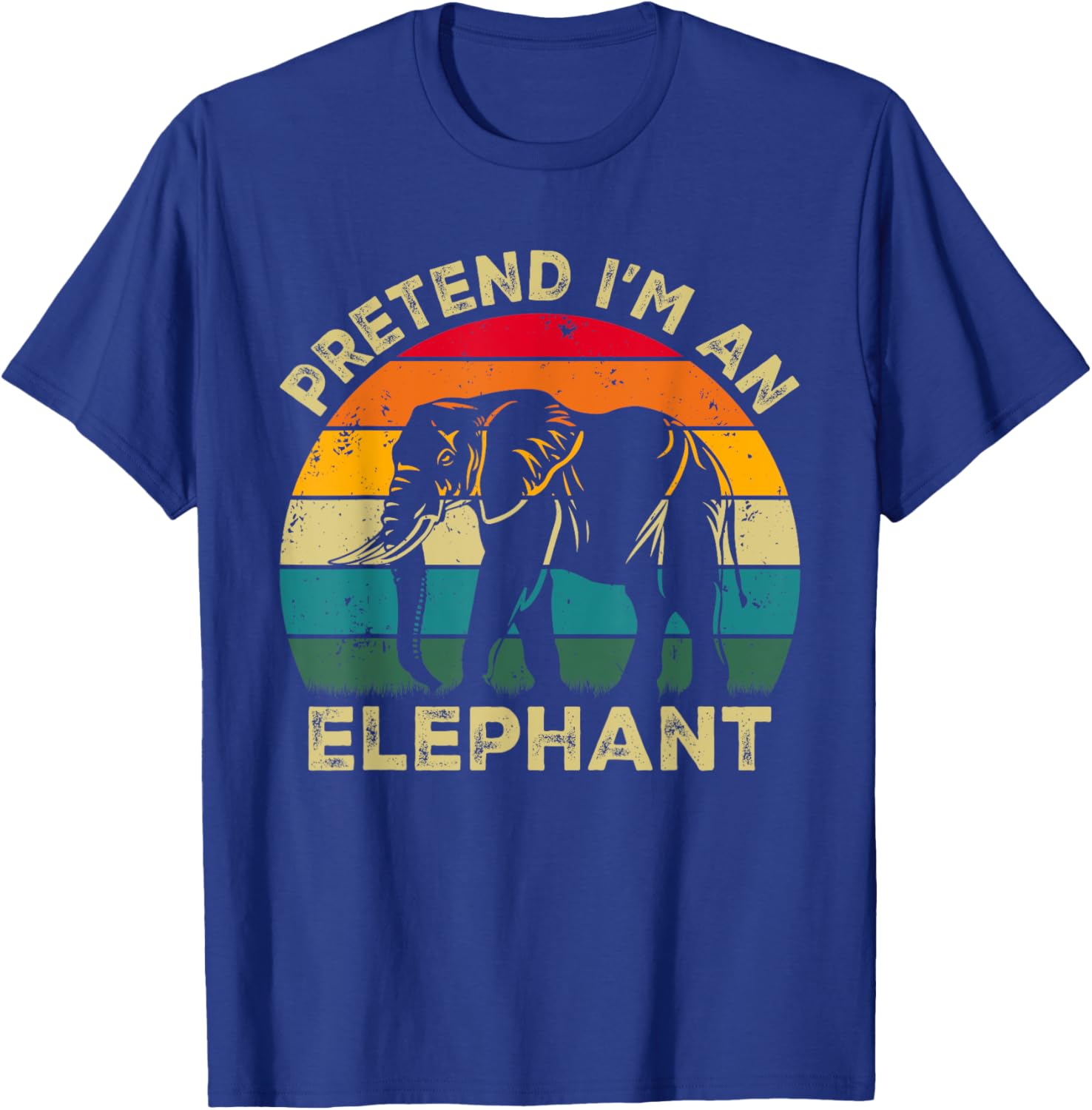 Pretend I'm an Elephant Lazy Halloween Costume T-Shirt - T-Shirt | Royal