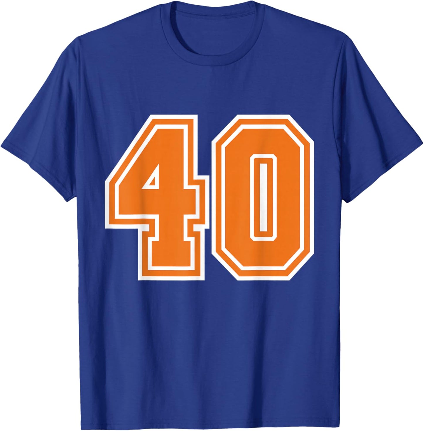 Athletic Sports Team Number #40 T-Shirt - T-Shirt | Royal
