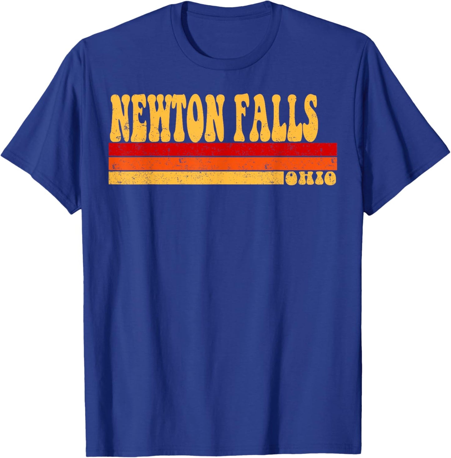 NEWTON FALLS Ohio City Vintage Roots Retro Design 70s 80s T-Shirt - T-Shirt | Royal