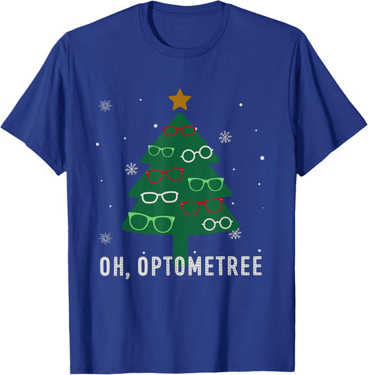 Oh Optometree Christmas Tree Optometry Student Eye Squad T-Shirt - T-Shirt | Royal