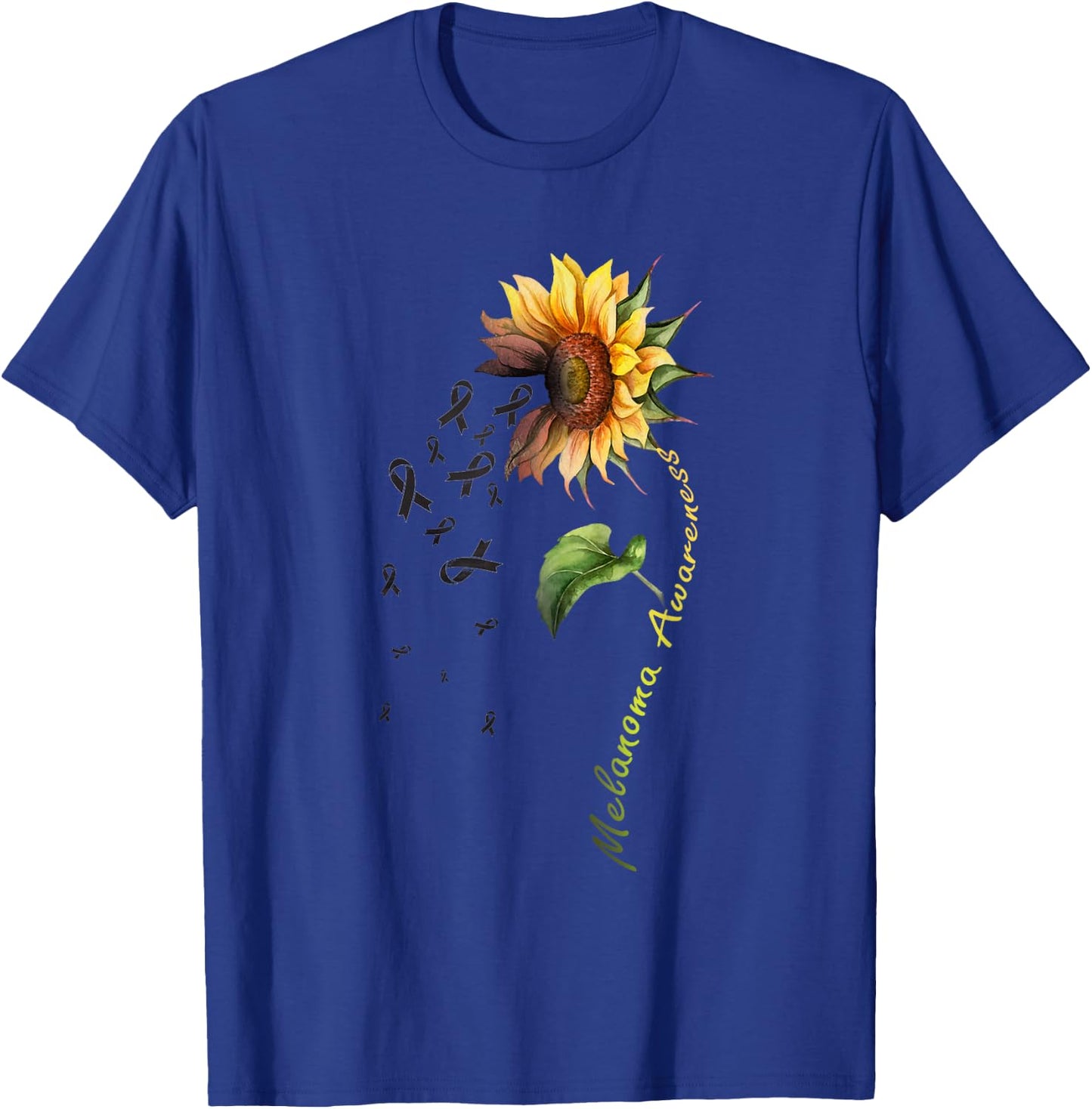 Melanoma Awareness Sunflower Shirt T-Shirt - T-Shirt | Royal