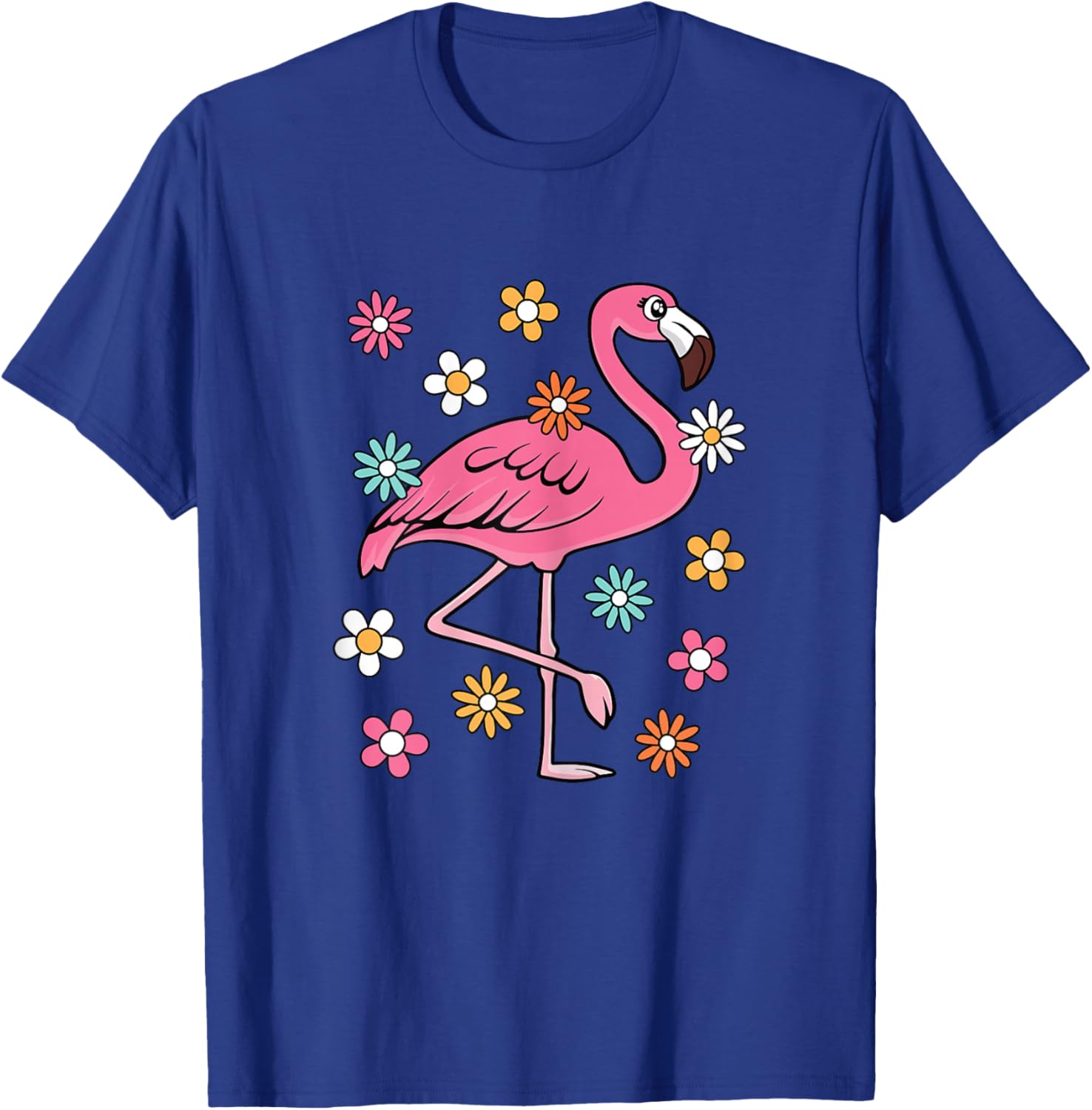 Cute Flamingo Lover Beach Groovy Party Women Girls Kids T-Shirt - T-Shirt | Royal