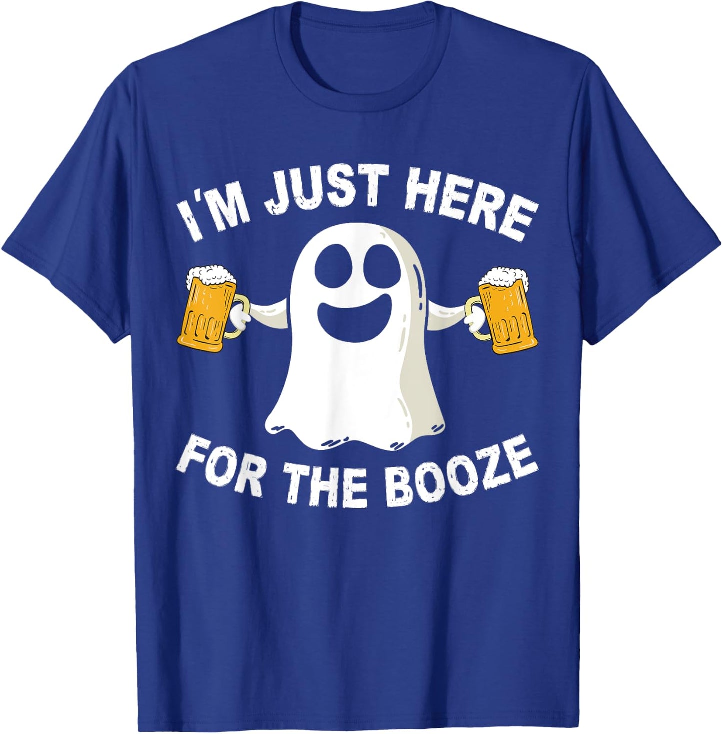 Drinking Halloween Costume Men I'm Just Here for The Booze T-Shirt - T-Shirt | Royal