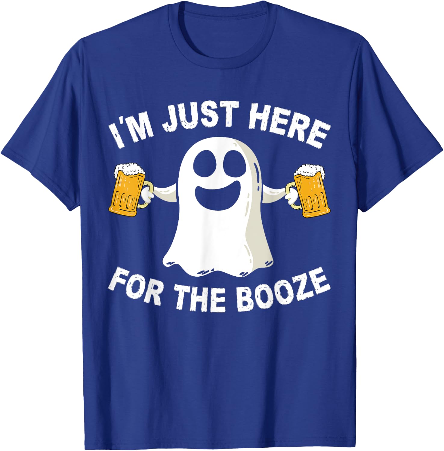Drinking Halloween Costume Men I'm Just Here for The Booze T-Shirt - T-Shirt | Royal