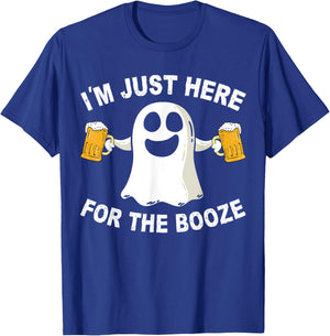 Drinking Halloween Costume Men I'm Just Here for The Booze T-Shirt - T-Shirt | Royal
