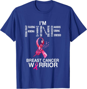 Breast Cancer Warrior I'm Fine Support Fighter Women Girls T-Shirt - T-Shirt | Royal