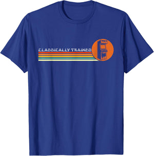 80s Video Game Vintage Retro Arcade Classically Trained T-Shirt - T-Shirt | Royal