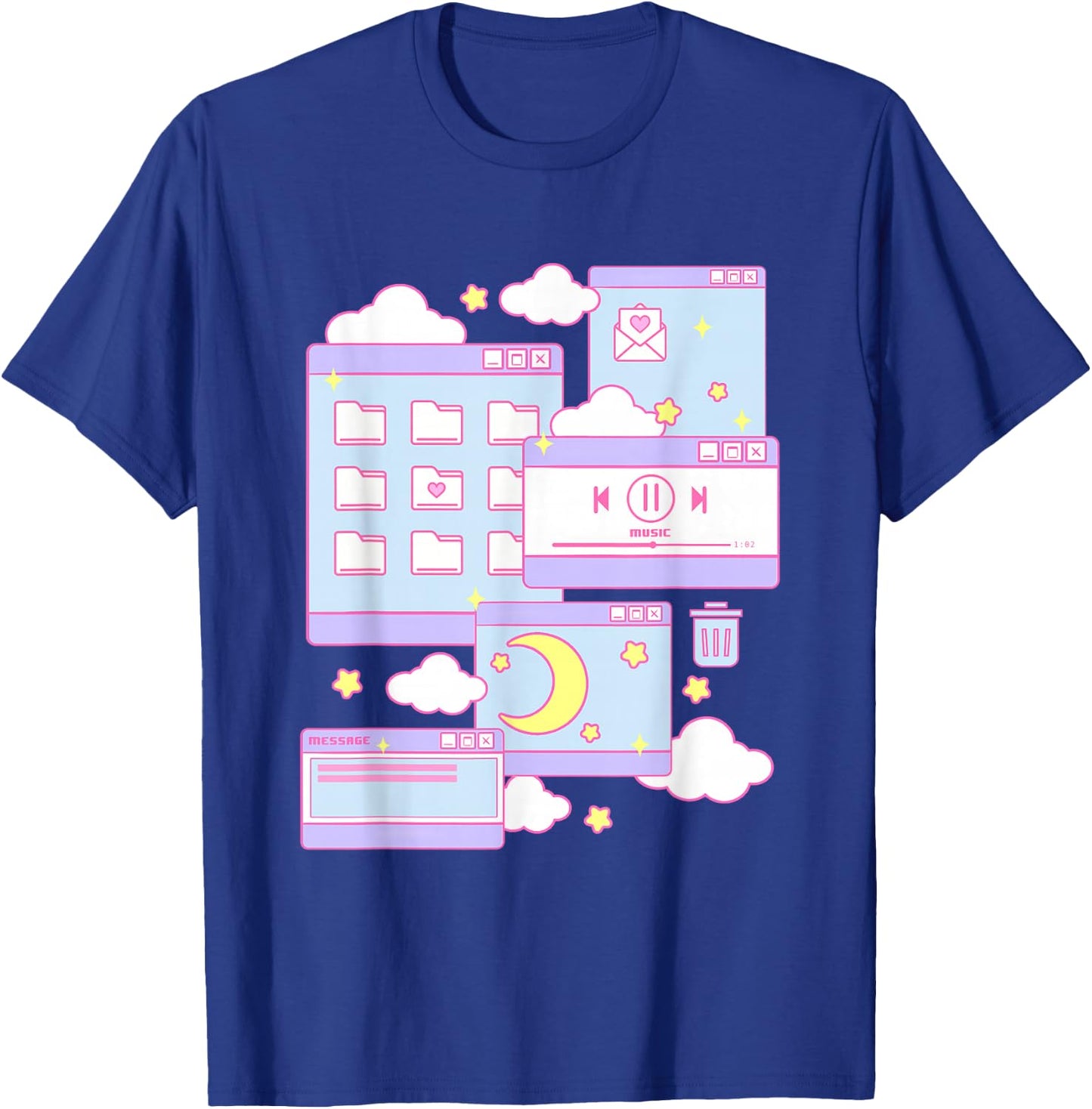 90s Grunge Kawaii E-Girl Browser Pastel T-Shirt - T-Shirt | Royal