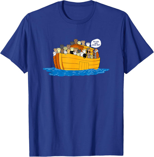 Noah's Ark Cat Lover Humor Fun Gift T-Shirt - T-Shirt | Royal
