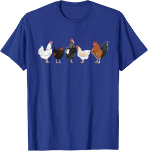 Farm Chickens - Chicken Lover Poultry Owner Rancher Farmer T-Shirt - T-Shirt | Royal