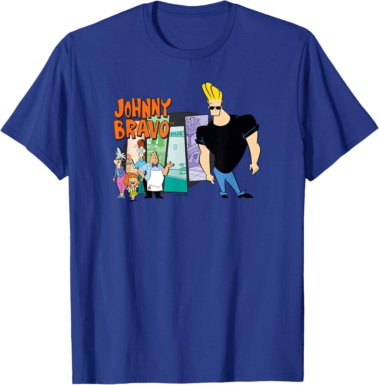 Johnny Bravo & Friends T-Shirt - T-Shirt | Royal