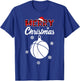 Xmas Basketball Merry Christmas T-Shirt - T-Shirt | Royal