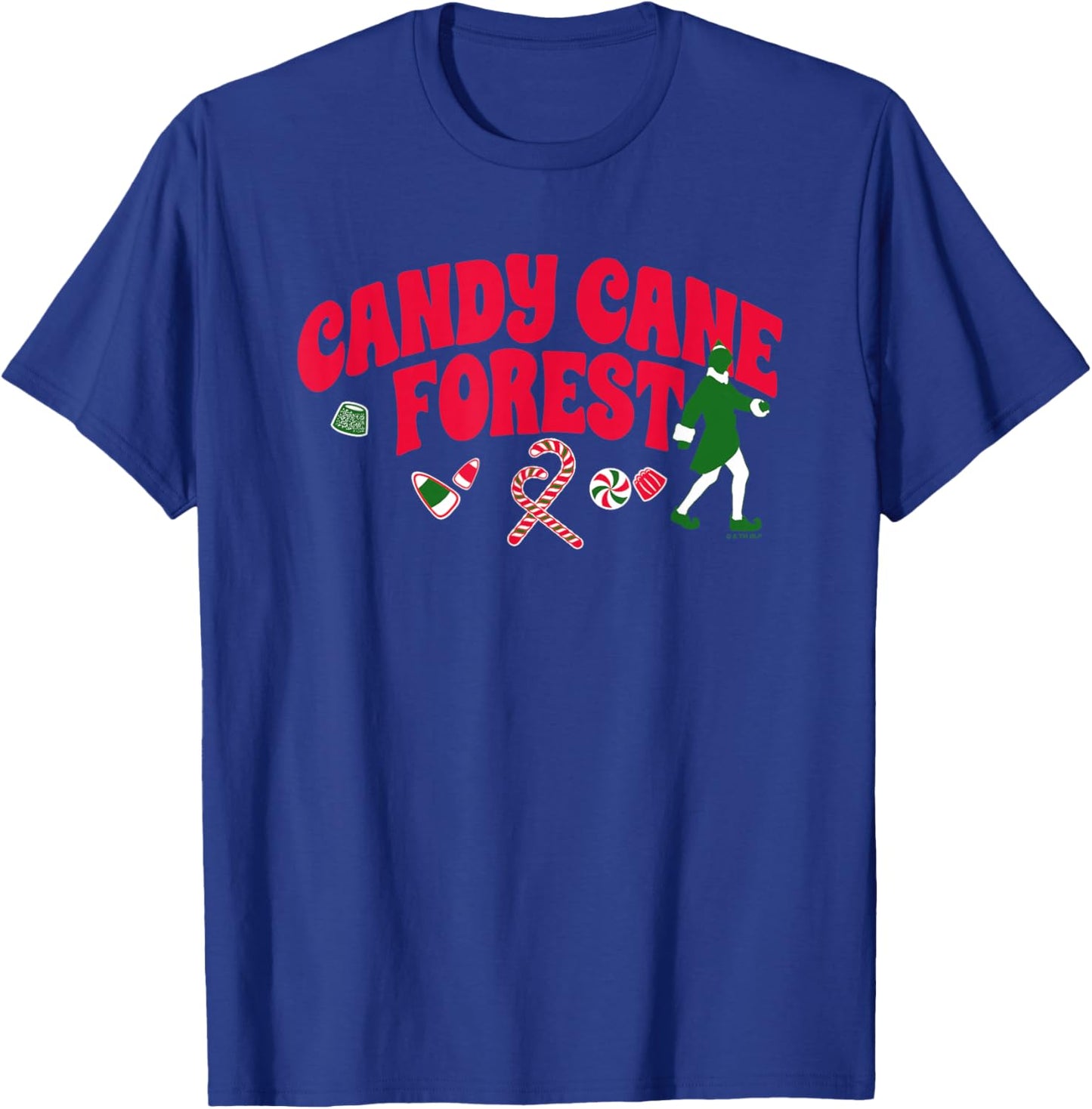 Elf Candy Cane Forest T-Shirt - T-Shirt | Royal