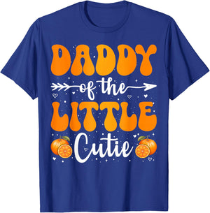 Daddy Of The Little Cutie Orange Clementine Birthday Party T-Shirt - T-Shirt | Royal