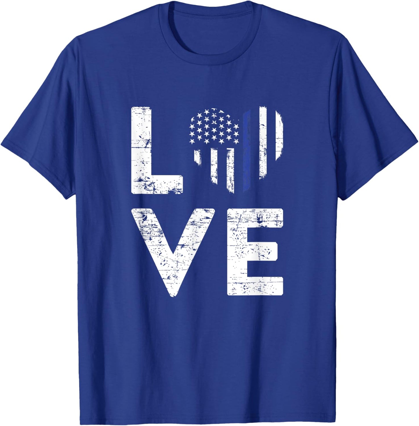 Policeman Valentines Day Gift Law Enforcement Police T-Shirt - T-Shirt | Royal